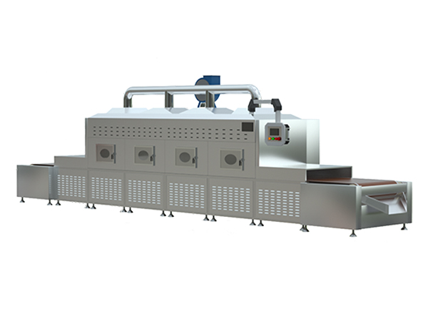 Microwave drying and sterilization machine for chilli and chilli chips